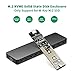 ZEXMTE USB C NVMe M.2 SSD Enclosure, USB 3.1 Polished Aluminum Cooling Enclosure for M.2 NVMe SSD 10Gbps, PCIe Based M-Key M.2 SSD Hard Drive Enclosure, for NVMe M.2 SSD 2230 2242 2260 2280