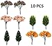 BeautyMood 10Pcs Miniature Fairy Garden Tree Plant Ornamentm, Miniature Dollhouse Pots Decor Moss Bonsai Micro Landscape DIY Craft Garden Ornament