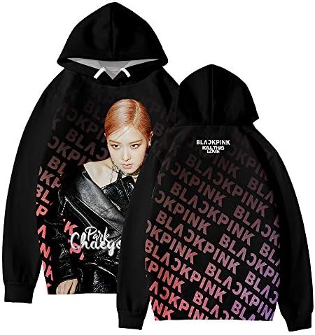 Xsayjia Blackpink Korean Women's Combination 3D Digital Printing Hooded Sweater Men and Women Blackpink Hoodie Kpop Hip Hop Sweatshirt