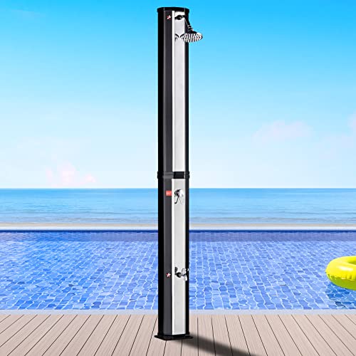 SURESTOVE Solar Outdoor Shower 16 Gallon Solar Shower with Rain Shower