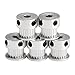 DROK 300363 5PCS Aluminum GT2 Timing Belt Pulley 20 Teeth Bore 5mm Width 6mm and Wrench for RepRap 3D Printer Prusa i3