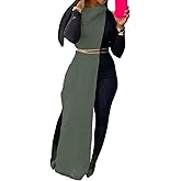 Famnbro Women's Sleeveless Turtleneck Sweater Sexy High Slit Long Maxi Dress Ribbed Knitted Top