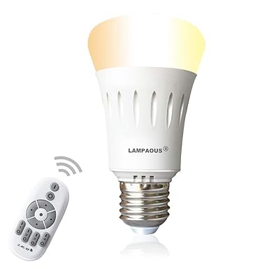 Lampaous® Dimmbar E27 LED Lampe Birne 9W, ersetzt 60W Halogenlampe 270° Intelligente Steuerbar Leuchte mit 2,4G Wifi Fernbedi