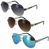 Guess Womens GF0290 Wire Rim Aviator Fashion Sunglasses