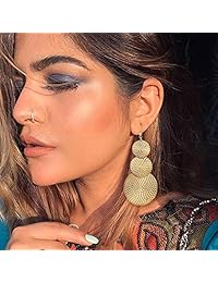 Pendientes colgantes para mujer con diseño de araña de filigrana y agujeros para fiestas, bailes de Navidad