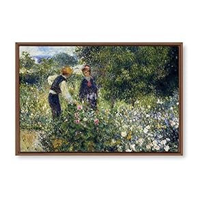 Framed Canvas Wall Art for Living Room, Bedroom La Grenouillere by Pierre-Auguste Renoir Canvas Prints for Modern Home Decoration Ready to Hang - 16"x24" inches