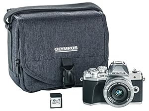 Olympus OM-D E-M10 Mark III camera kit with 14-42mm EZ lens (silver), Camera Bag & Memory Card , Wi-Fi enabled, 4K video