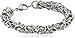 ELYA Jewelry Womens Stainless Steel Intricate Byzantine Link Bracelet, 8-Inch, White