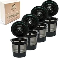 4 Reusable Single K-Cup Solo Filter Pod Coffee Stainless Mesh for Keurig Brewers By iPartsPlusMore