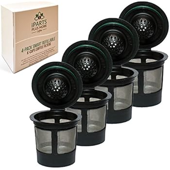 4 Reusable Single K-Cup Solo Filter Pod Coffee Stainless Mesh for Keurig Brewers By iPartsPlusMore