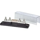Blue Sea Systems ANL Fuse Block with Cover, 35-750A | 32V DC max; accepts 5/16-inch ring terminals; swing-out fuse replacement; fuse sold separately
