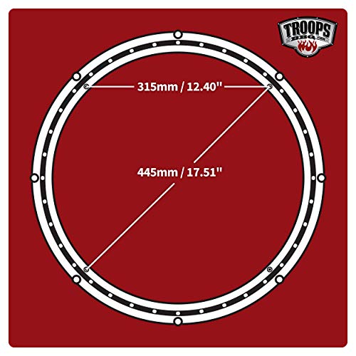 TROOPS BBQ Lazy Susan Turntable Ring Commercial Aluminum Lazy Susan