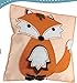 Sew and Stuff Kit. Felt Fox Pillow Ideal Kids Craft Kit Includes all Supplies. Fun Activity. Ages 5-12. All Inclusive Arts and Crafts, Woodland Animal Fox w/ Vibrant Colors Ideal Rainy Day Activity
