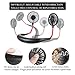 CliniqPro Portable Mini Neck Fan - Small Personal Cooling Device with Flexible Design - LED Light Double Wind Head - USB Rechargeable Battery - Portable, Lightweight Travel Neckband - Black/Red