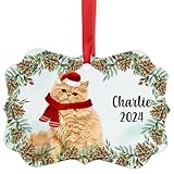 Ginger Persian Cat Christmas Ornament 2024