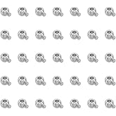 UNICRAFTALE 40Pcs Stainless Steel Crimp Beads Small Platinum Locker Seperator Beads Round Beads Cord End Caps Metal Crimp Beads for DIY Bracelets Necklaces Jewelry Making Hole:1mm
