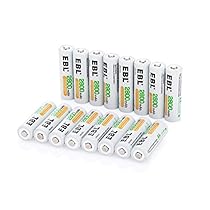 EBL 2800mAh AA Pilas Recargables Ni-MH para los Equipos Domésticos con Estuches de Almacenamiento (16 Piezas)