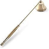 Candle Snuffer, Candle Snuffers Wick Snuffer Candle Accessory, Extinguish Candle Flame Safely with Long Handle Putting Out Fire (Gold Candle Snuffer)