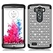 EC Hybrid Silicone Armor Diamond Studded Bling Case for LG G3 - Gray