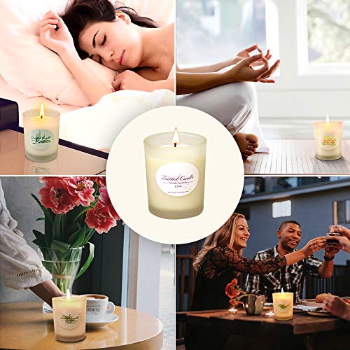 image for YMING Scented Candles Set of 8, Natural Soy Wax Frosted Glass Aromathe