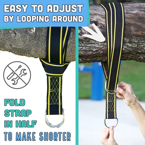 Tree Swing Straps Hanging Kit 10Ft Easy Way To Hang Swings & Hammocks
