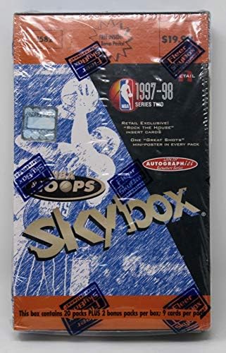 1997-98 SKYBOX NBA HOOPS SERIES 2 BASKETBALL RETAIL BOX FACTORY SEALED 20 PACKS
