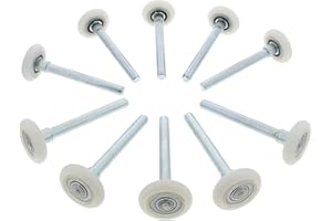 (10 Pcs) 7'' Stem Garage Door Rollers 11Ball Bearing, for 2" Garage Track Galvainzed Steel