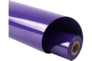guangyintong Heat Transfer Vinyl Purple HTV Rolls, 12" x 12ft Purple Iron on Vinyl for T Shirts, Glossy Surface Purple HTV Vinyl for All Cutter Machine Easy to Cut & Weed for Heat Vinyl DIY Design