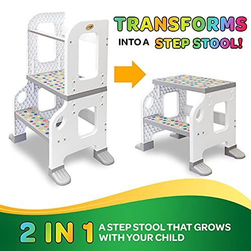 Crayola Edition 2 in 1 Kitchen Buddy Learning Tower, Kitchen Step