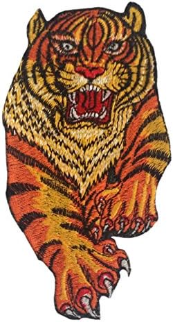 Tiger iron on embroidered patch applique sew on embroidery