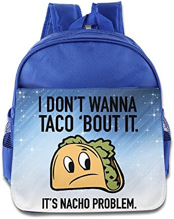 Wenquan I DON'T WANNA TACO BOUT IT Fashion Daypack For Kid Size Size Key RoyalBlue