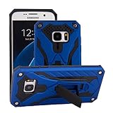 Galaxy S7 Edge Case,Funfe Heavy Duty Built-in Kickstand Protective Cases for Samsung Galaxy S7 Edge Dual Layers Armor Shock Absorption Impact Resistant Rugged Stand Back Cover (Blue)