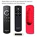 Fintie Silicone Case for Fire TV 4K / 2nd Gen Fire TV Stick / Fire TV Cube Voice Remote, Compatible with Echo / Echo Dot Alexa Voice Remote - Honey Comb Series [Anti Slip] Shock Proof Cover, Magenta