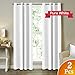 Room Darkening Curtain Panels Pure White Curtains Window Treatment Energy Saving Thermal Insulated Solid Grommet Room Darkening Drapes for Bedroom/Nursery, Pure White, 2 Panels, 52 in x 84 in (W x L)