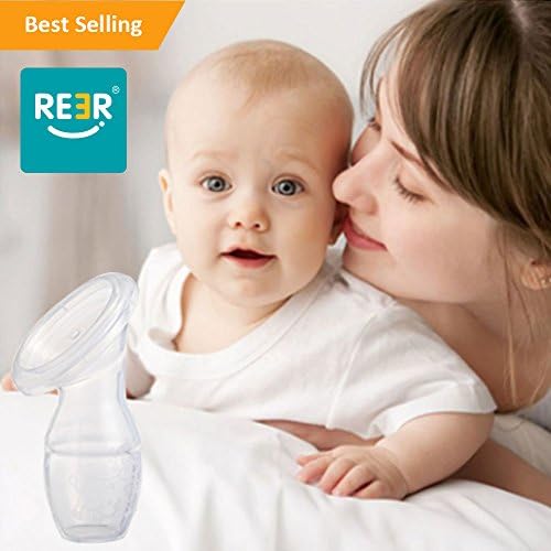 ReeR Best Suction Silicone Breastfeeding Manual Breast Pump Milk Saver with Lid