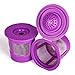 Maxware 2 Reusable Refillable Coffee Filters For Keurig Family 2.0 and 1.0 Brewers Fits K200, K300/K350/K360, K450/K460, K500/K550/K560/K575 (Purple, 2)