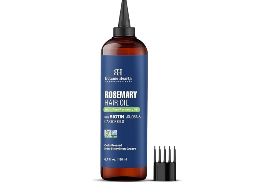Botanic Hearth Rosemary Oil for Hair Growth | Strengthening Biotin, Jojoba, Castor Hair Growth Oil for frizzy hair | Dry, Dam