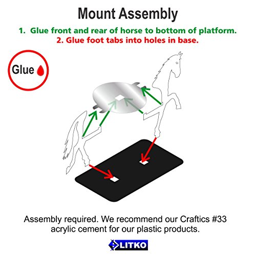 Warhorse, Character Mount Marker, White, 25x50mm Base (1)