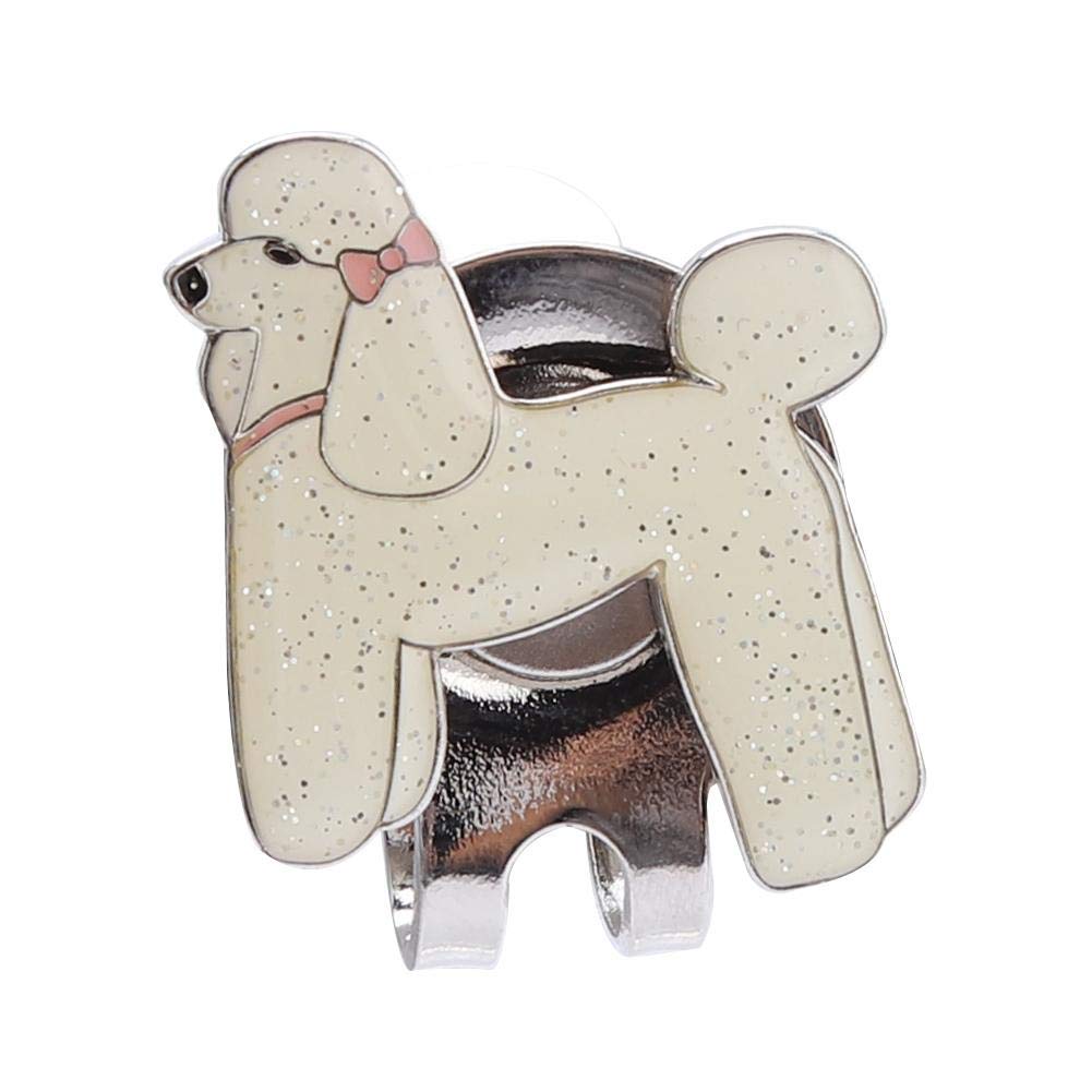 Keenso Hat Clip, Stainless Steel Ball Marker Hat Clip Magnetic Ball Marker Hat Clip Accessory(Dog) se uelos