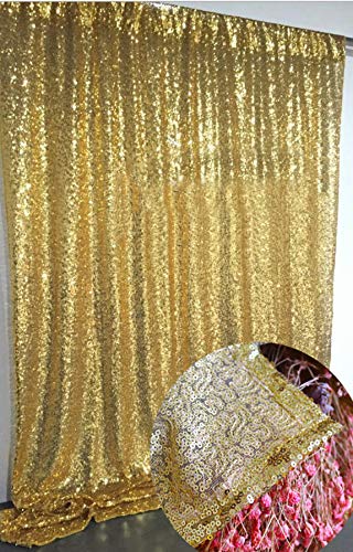 Gya 4x7ft Shinny Glitter Gold Sequins Curtains Party Amazon In