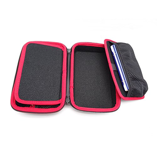 Soyan Carrying Case for Nintendo New 3DS XL and 2DS XL, with 16 SD Card Holders, with Carry Handle (Carbon Fiber Black)
