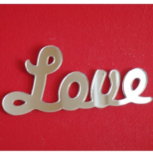 Super Cool Creations Love Mirrors (Script Font) - 35cm x 15cm