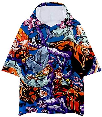 JoJo's Bizarre Adventure T-Shirt Street Style New Men's Short-Sleeve T-Shirt Digital Printing 71D Short-Sleeve T-Shirt