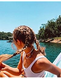 CARSHIER 6PCS Shell Choker Necklaces for Women Girls Boho Handmade Hawaii Wakiki Clavicle Beach Necklace Choker Set
