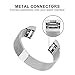 POY Metal Replacement Bands Compatible for Fitbit Charge 2, Milanese Loop Stainless Steel Bracelet Smart Watch Strap with Unique Magnet Lock, Small Silver