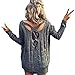 Huiyuzhi Womens Criss Cross Backless Knitted Loose Sweater