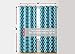 HLC.ME Lattice Print Geometric Home Theater Blackout Curtains - Thermal Heat & Cold Draft Blocker - Light Blocking Energy Smart Window Drapery Curtain Grommet Panels, Set of 2, 52 W x 84 L - Teal Blue