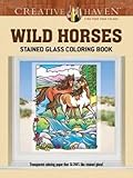 Creative Haven Wild Horses Stained Glass Coloring Book (Creative Haven Coloring Books) by Marty Noble