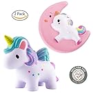 Chekue Squishies Slow Rising, Kawaii Unicorn Squishies Jumbo, Soft Squeeze Toys Stress Relief Toys For Kids and Adults, 2 Pack