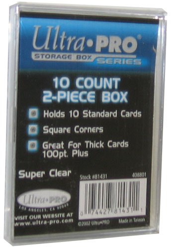 Ultra Pro 2 Piece 10 Count Clear Card Storage Box